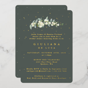 Elegant Green Snowberry+Eucalyptus Bridal Shower