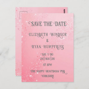 Elegant Green Sparkle Design for Wedding  Postcard