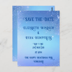 Elegant Green Sparkle Design for Wedding Postcard