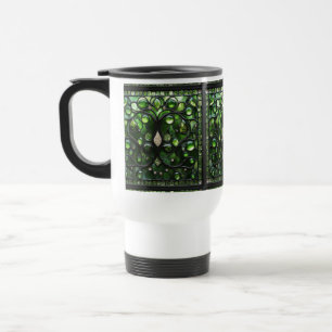 Elegant Green Stained Glass Look Mug