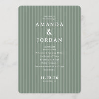 Elegant Green Striped Wedding Ceremony