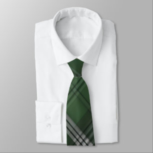 Elegant green tartan tie