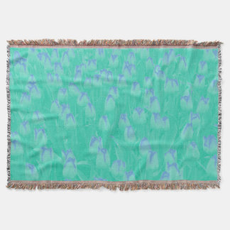 Elegant green throw blanket