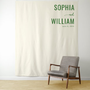 Elegant Green Typographic Tapestry