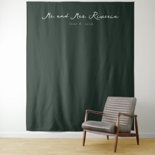 Elegant Green Typographic Tapestry