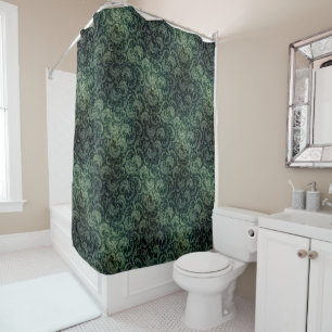 Elegant green vintage damask floral pattern