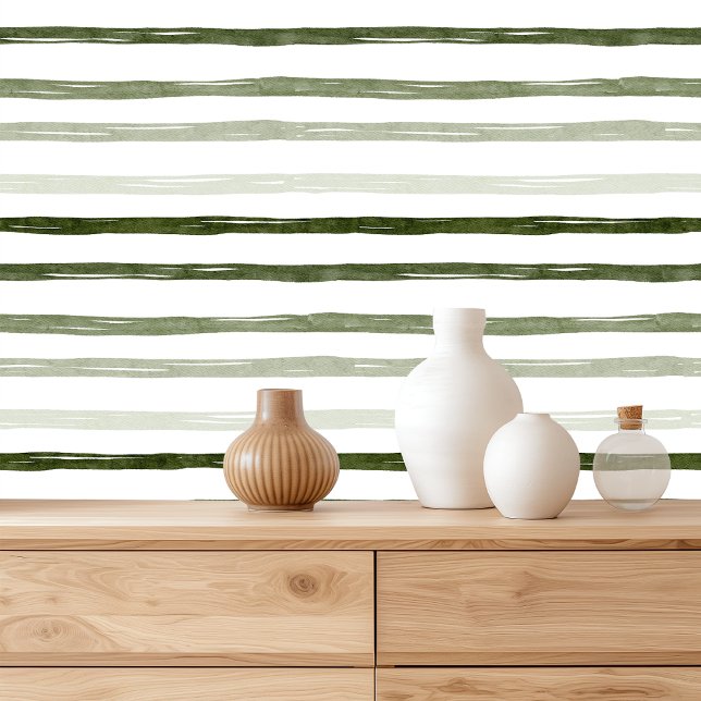 Elegant Green Watercolor Line Christmas Pattern Wallpaper (Creator Uploaded)