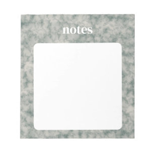 Elegant Green Watercolor Pattern Notepad