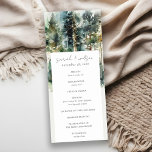 Elegant Green Watercolor Woodland Forest Program<br><div class="desc">Watercolor Woodland Forest Theme Collection.- it's an elegant script watercolor Illustration of woodland pine forest perfect for your country wedding & parties. It’s very easy to customize,  with your personal details. If you need any other matching product or customization,  kindly message via Zazzle.</div>