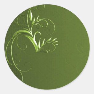 Elegant Green Wedding Envelope Seals