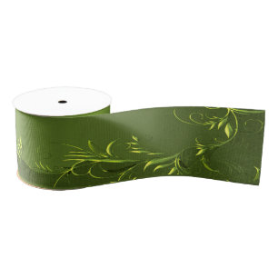 Elegant Green Wedding Grosgrain Ribbon