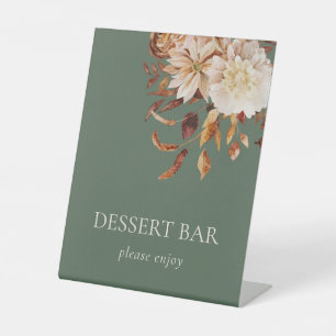 Elegant Green Wedding Pedestal Sign