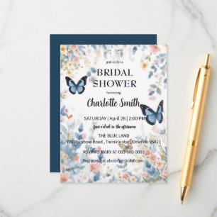 elegant Green Wildflower Boho Flower In Bloom Enclosure Card