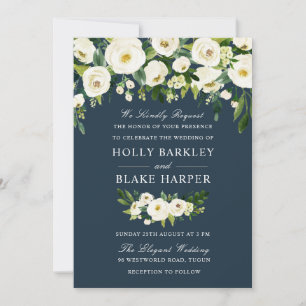 Elegant Greenery All Seasons Wedding Invitation