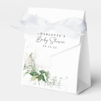 Elegant Greenery Baby Shower Favor Box