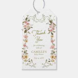 Elegant Greenery Baby Shower Thank you tag