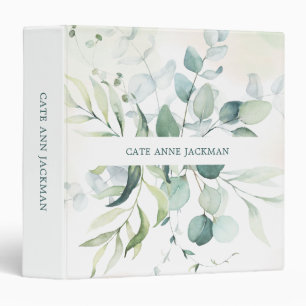 Elegant Greenery Botanical Business Eucalyptus Binder