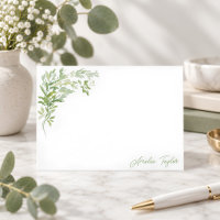 Elegant Greenery Botanical Personalized Stationery