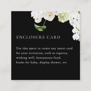 Elegant Greenery Botanical Square Enclosure Card