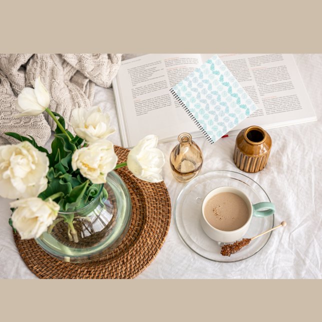 Elegant Greenery Botanical Tropical Leaves Pattern Notebook (Creator Uploaded)