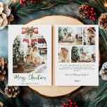 Elegant Greenery Bow Arch Photo Christmas Card<br><div class="desc">Elegant Greenery Bow Arch Photo Christmas Card</div>