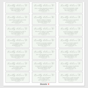 Elegant Greenery Coordinate Guest Address Labels