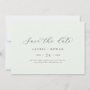 Elegant Greenery Coordinate Horizontal Save The Date