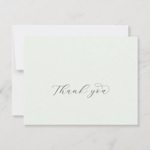 Elegant Greenery Coordinate Thank You Card