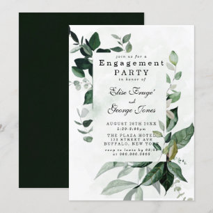 Elegant Greenery Eucalyptus Engagement Party Invitation