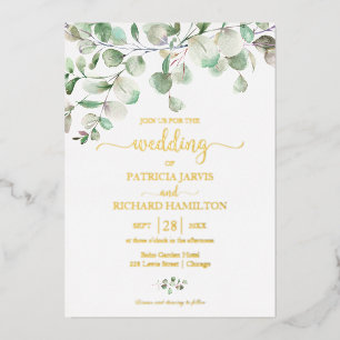 Elegant Greenery Eucalyptus Watercolor Wedding