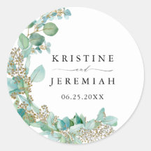 Elegant Greenery Eucalyptus Watercolor Wedding