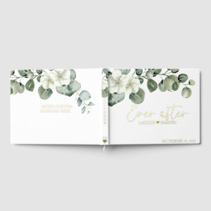 Elegant Greenery Floral Bridal wedding guest book 