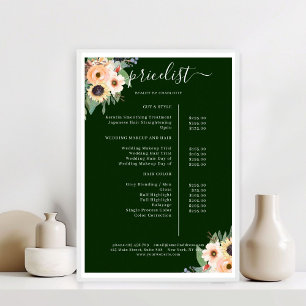 Elegant Greenery Floral Salon  Poster