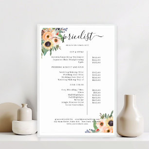 Elegant Greenery Floral Salon  Poster