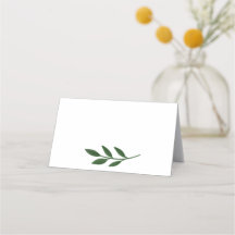 Elegant Greenery Folded Place Card