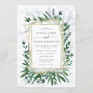 Elegant Greenery Invitation