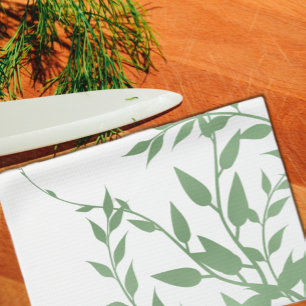 Elegant Greenery Kitchen Towel