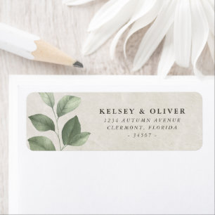 Elegant Greenery Leaves Bride Groom