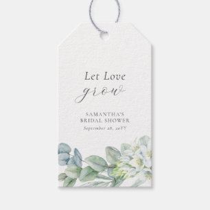 Elegant Greenery Let Love Grow Seed Packet Favours Gift Tags