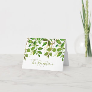 Elegant Greenery Meadow Wedding Evening Reception Invitation