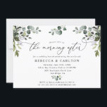 Elegant Greenery Morning After Wedding Brunch Invitation<br><div class="desc">This elegant Boho Greenery collection features mixed watercolor greenery leaves paired with a classy serif & delicate sans font in black,  with a monogram on the back. Matching items available.</div>