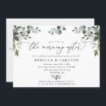 Elegant Greenery Morning After Wedding Brunch Invitation<br><div class="desc">This elegant Boho Greenery collection features mixed watercolor greenery leaves paired with a classy serif & delicate sans font in black,  with a monogram on the back. Matching items available.</div>