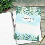 Elegant Greenery Name 2023 Planner<br><div class="desc">This Planner is decorated with elegant watercolor eucalyptus greenery and a blue sky. Customize it with your name and year. Use the Design Tool to change the text size, style, or colour. Because we create our artwork you won't find this exact image from other designers. Original Watercolor © Michele Davies....</div>