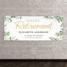 Elegant Greenery Retirement Party
