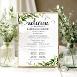 Elegant Greenery Wedding Ceremony Program Poster<br><div class="desc">Prepare to be captivated by our stunning lush greenery wedding suite! Bursting with beautiful illustrations of eucalyptus leaves and enhanced by romantic calligraphy, this suite is the perfect finishing touch for your magical garden-themed wedding. If you're dreaming of something extra special or have unique requests, don’t hesitate to reach out...</div>