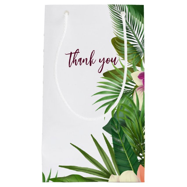 Elegant Greenery Wedding Favour Gift Bag (Front)