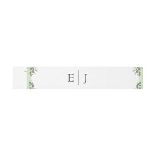 Elegant Greenery Wedding Invitation Belly Band