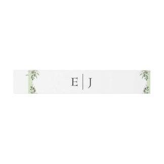 Elegant Greenery Wedding Invitation Belly Band