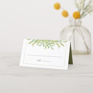 Elegant Greenery Wedding Place Card
