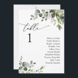 Elegant Greenery Wedding Seating Chart Table Cards<br><div class="desc">Designed to coordinate with our Boho Greenery wedding collection,  this customizable Menu Template features mixed watercolor greenery leaves paired with a classy serif in black. Matching items available.</div>